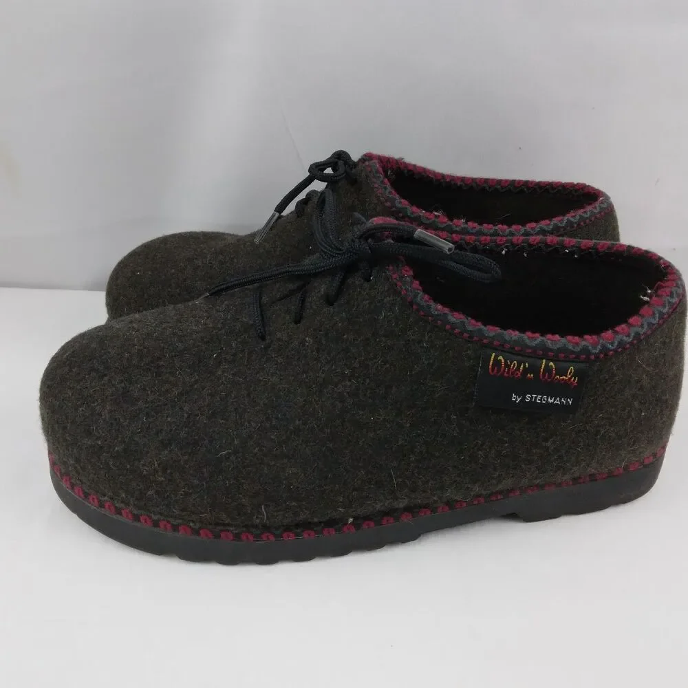 Wild n Wooly by Stegmann Shoes Gray Pure New Wool Germany Women's Size US 7 - Picture 7 of 15